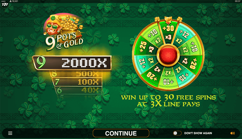 9 Pots Of Gold Rules